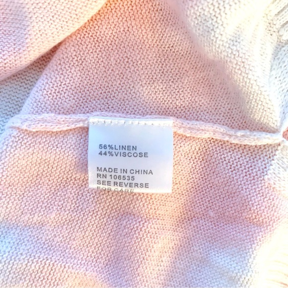 CENTRAL PARK WEST
Tie Dye Cutout V-Neck Pullover, blush and white - Picture 4 of 6